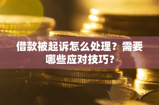北京借款被起诉怎么处理？需要哪些应对技巧？