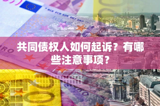 北京共同债权人如何起诉？有哪些注意事项？